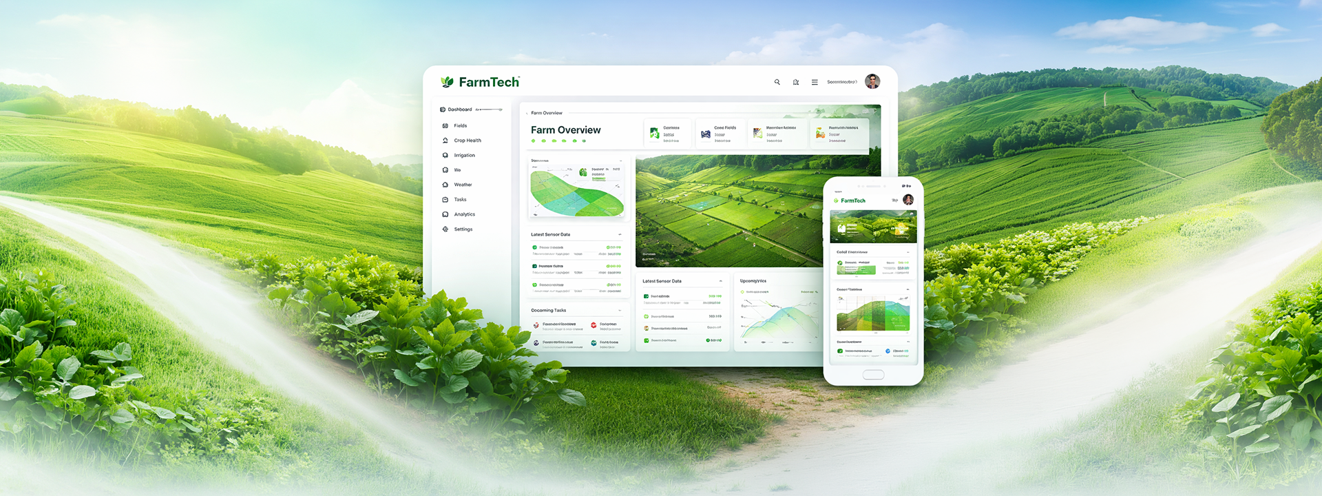 FarmTech platform mockup
