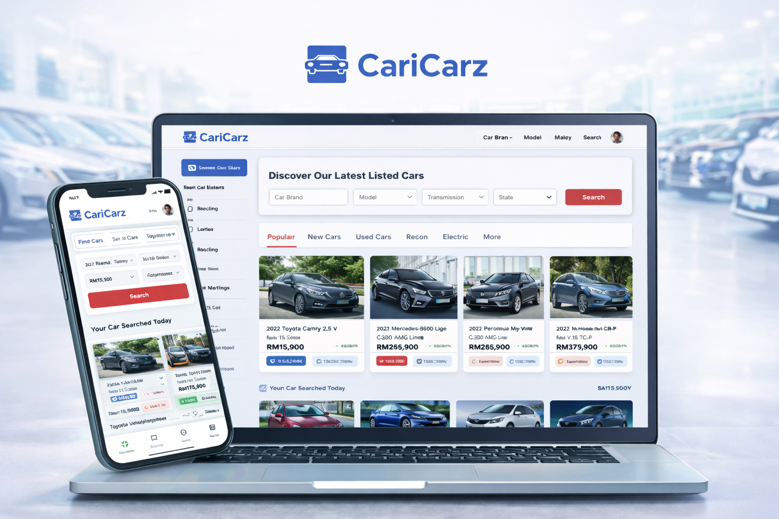 CariCarz — Homepage search & featured cars