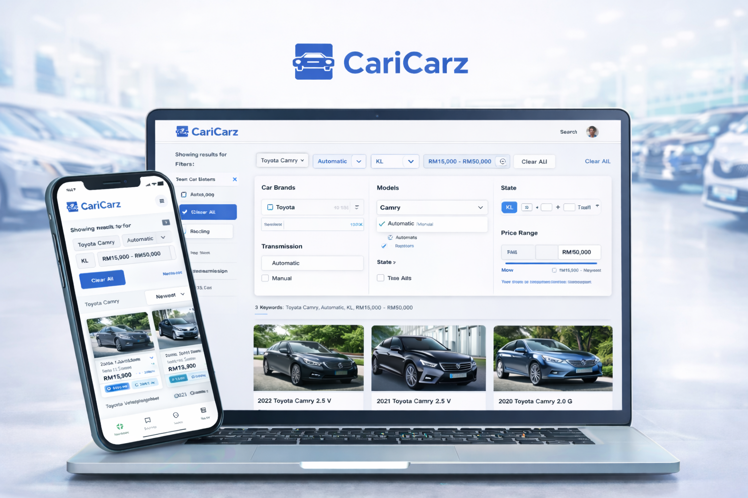 CariCarz — Listings with filters