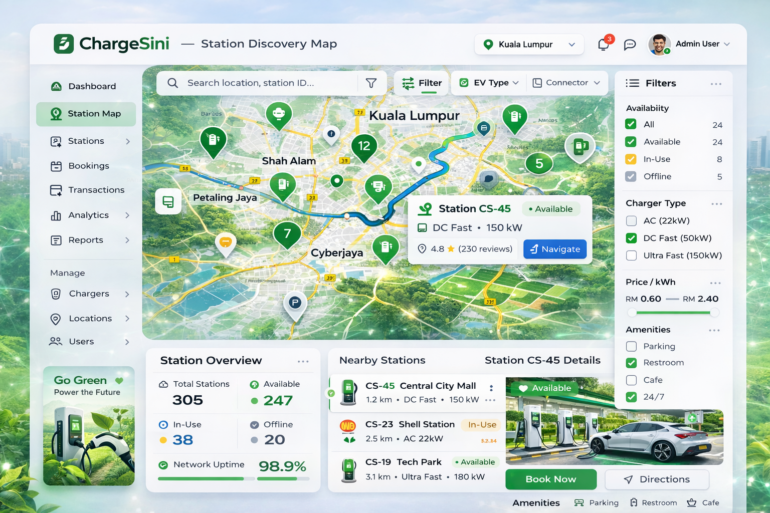 ChargeSini — Station discovery map